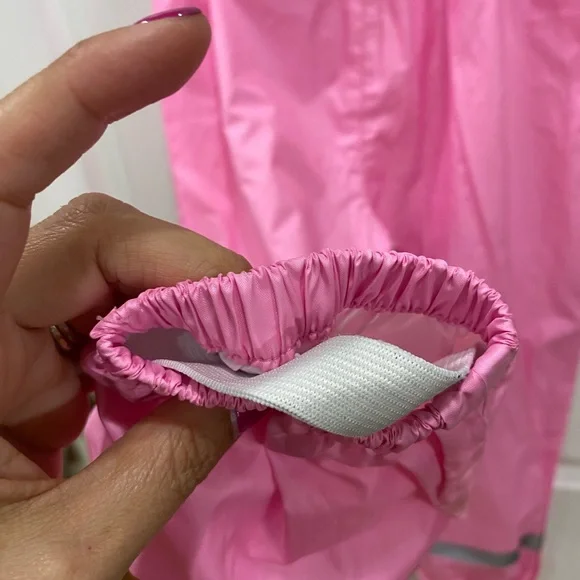 Kids Pink Waterproof Rain Pants - Picture 4 of 7